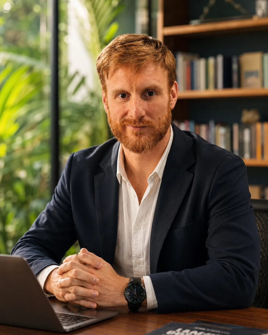 Andrew Gallie, fundador y mentor principal de Maia Masters — empresa, formación y mentoría en Santa Marta, Colombia